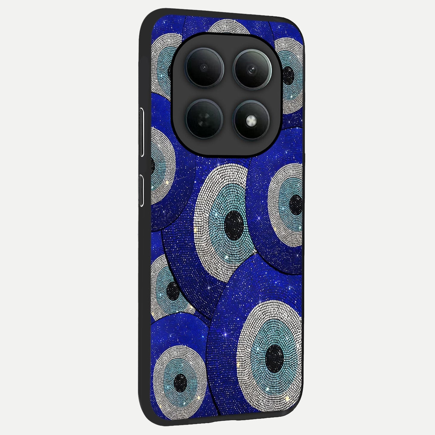 Galaxy Eye Flow back cover For Poco M8 Pro slim fit glass case with vibrant aesthetic design