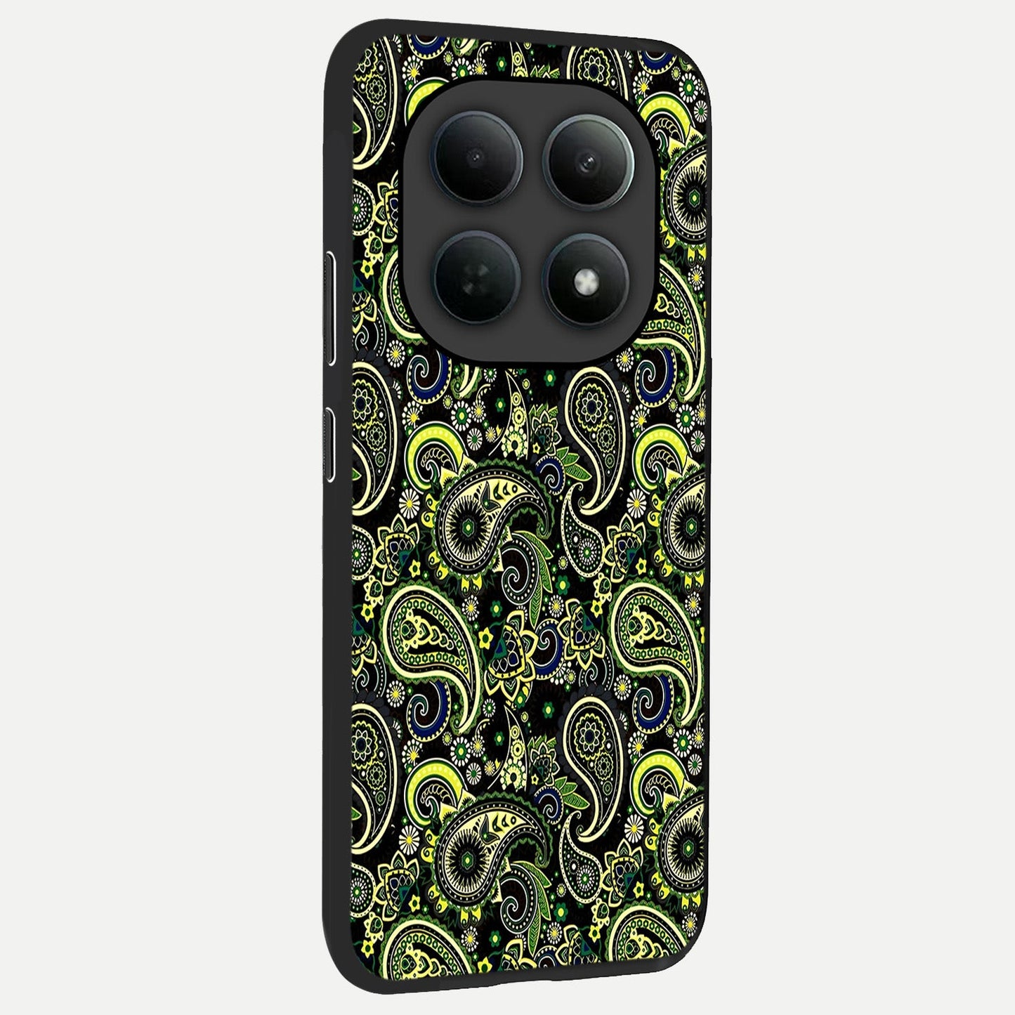 Green Lemon back cover For Poco M8 Pro slim fit glass case with vibrant aesthetic design