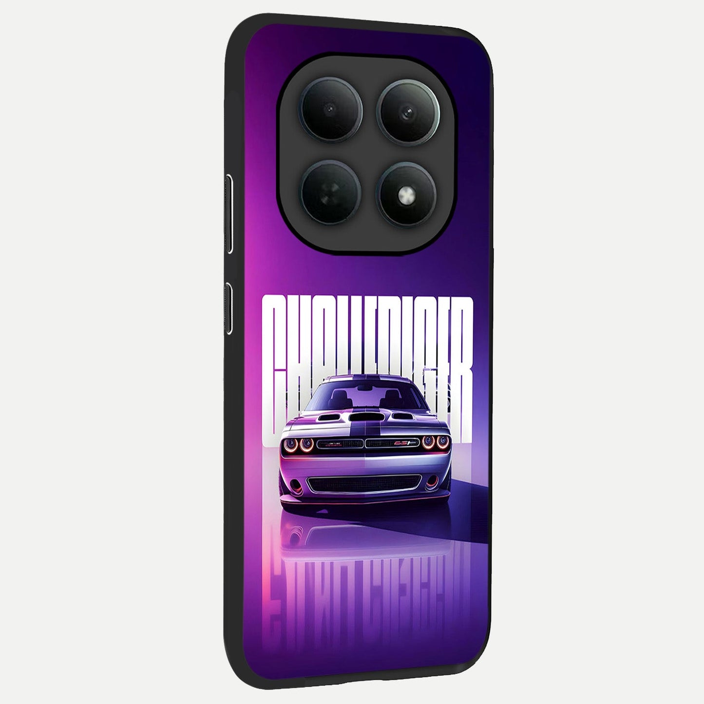 Midnight Muscle Ride back cover For Poco M8 Pro slim fit glass case with vibrant aesthetic design