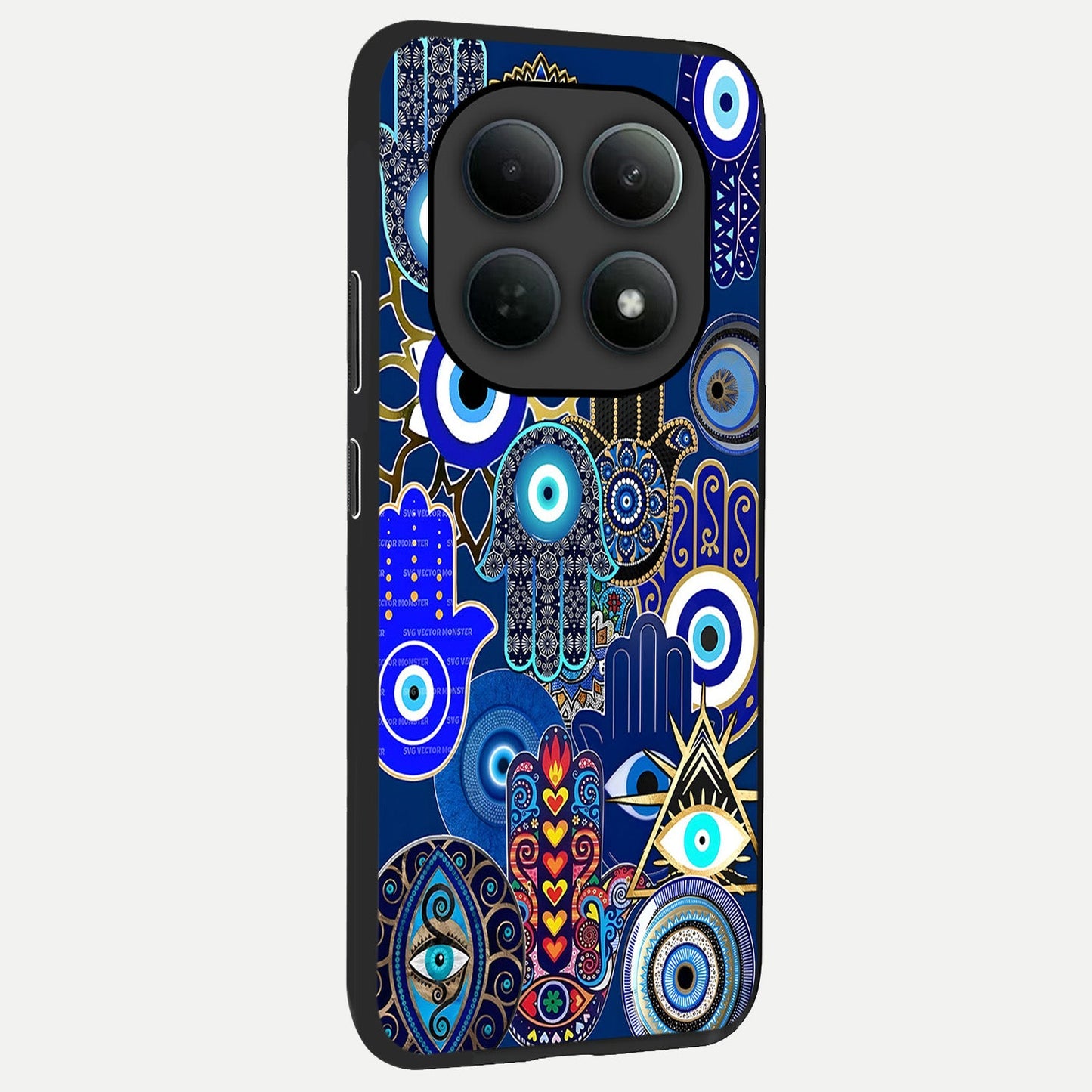 Mystic Palm Guard back cover For Poco M8 Pro slim fit glass case with vibrant aesthetic design