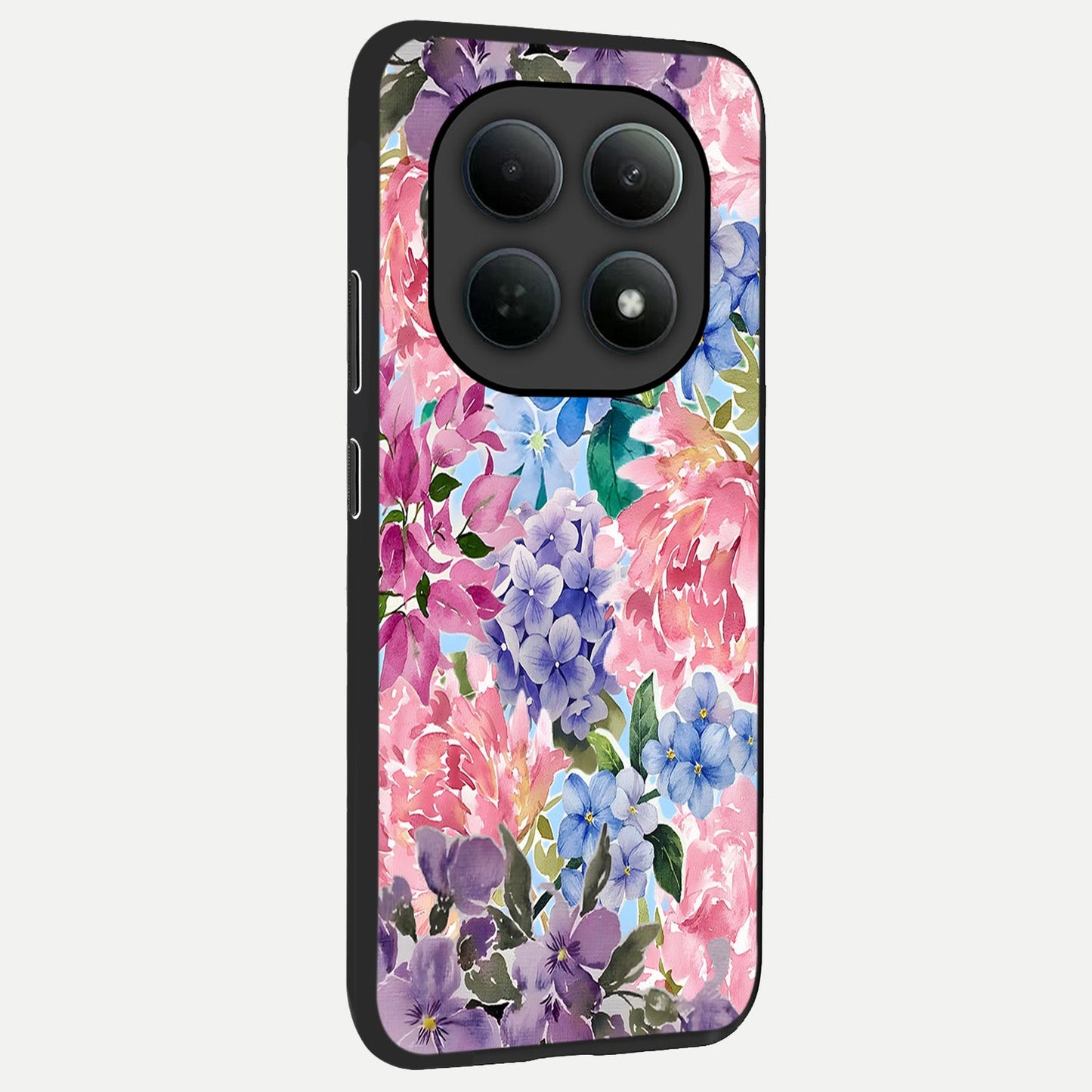 Pastel Floral Mix back cover For Poco M8 Pro slim fit glass case with vibrant aesthetic design