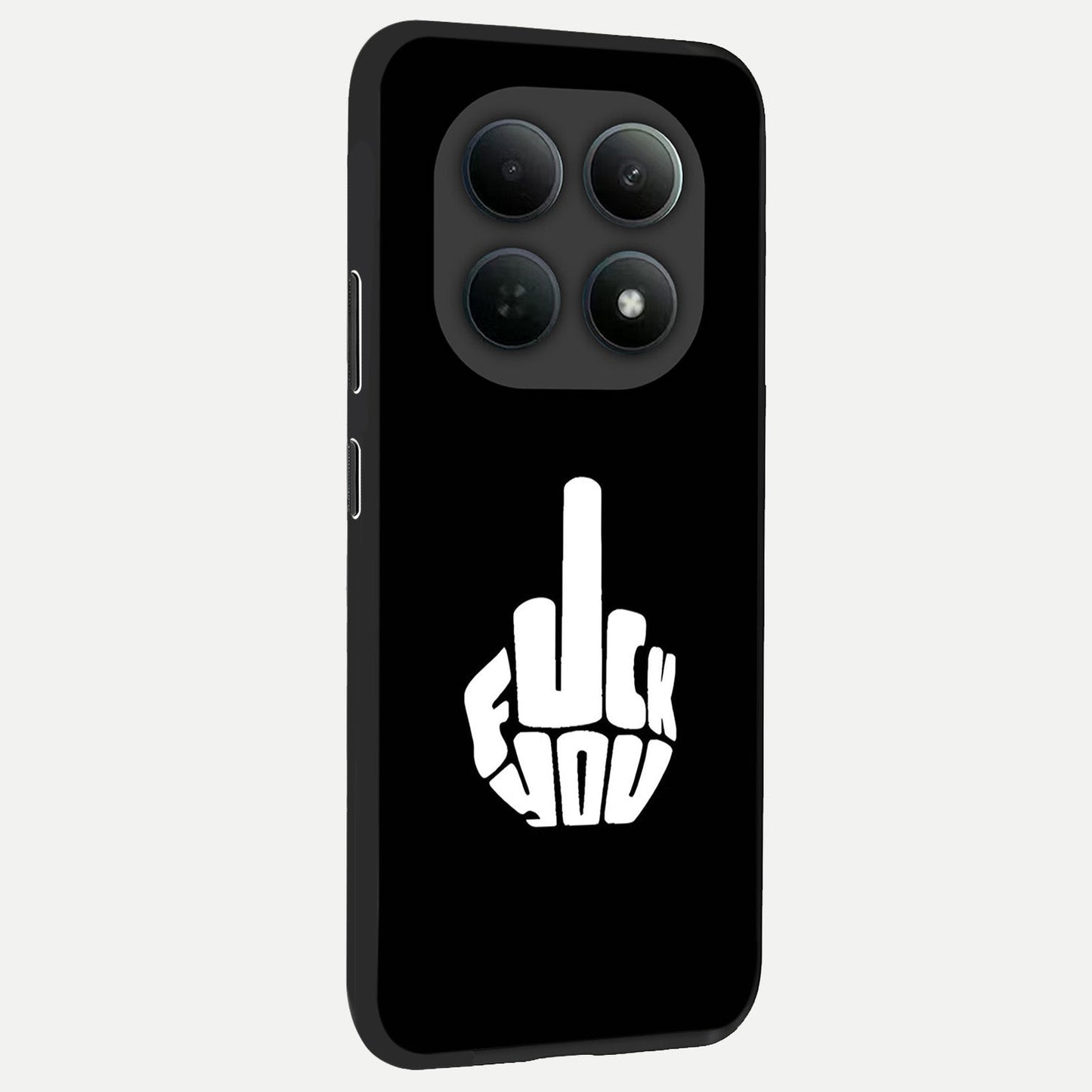 Rebel Mode On back cover For Poco M8 Pro slim fit glass case with vibrant aesthetic design