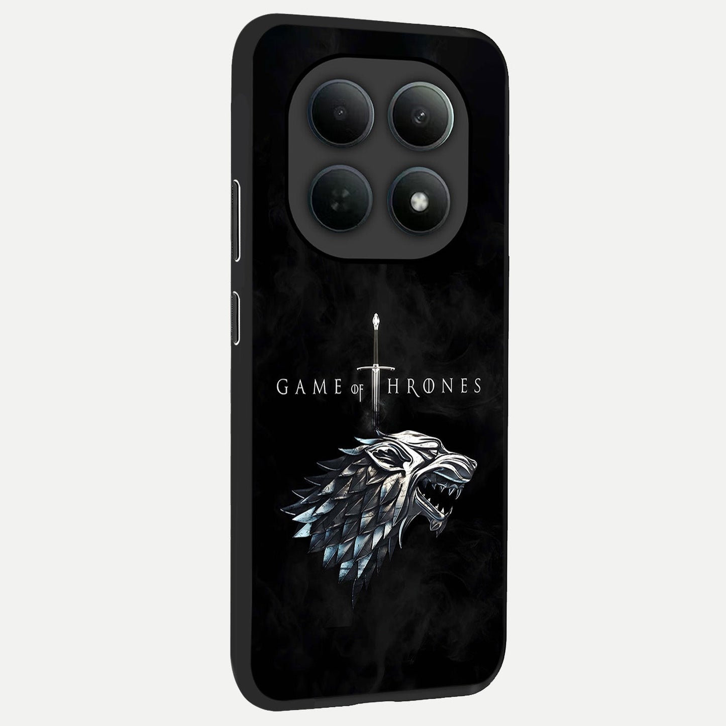 Throne Wolf Legacy back cover For Poco M8 Pro slim fit glass case with vibrant aesthetic design
