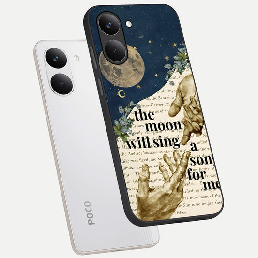 Aesthetic Divine phone case For Poco X8 Pro showing premium glass back cover with detailed artwork