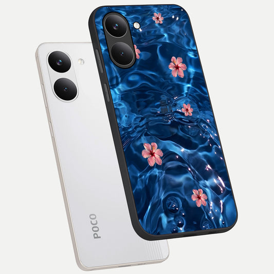 Bloom Thread Art phone case For Poco X8 Pro showing premium glass back cover with detailed artwork