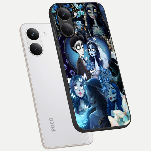 Butterfly Ghost Soul phone case For Poco X8 Pro showing premium glass back cover with detailed artwork