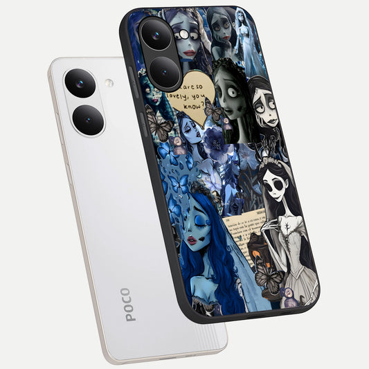 Corpse Bride Posters phone case For Poco X8 Pro showing premium glass back cover with detailed artwork