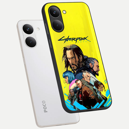 Neon Rebel Genesis phone case For Poco X8 Pro showing premium glass back cover with detailed artwork