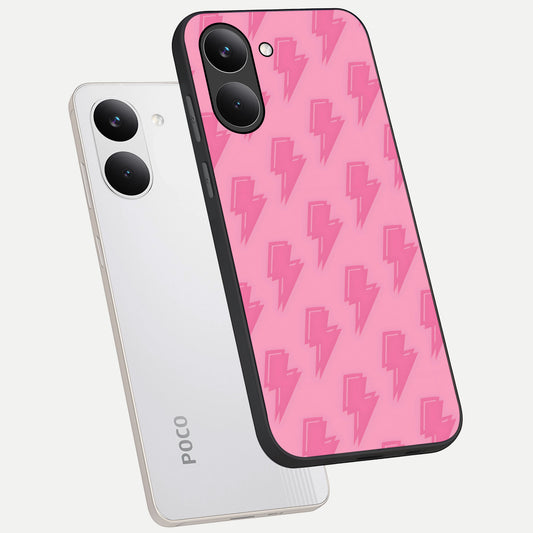 Pink Moo Magic phone case For Poco X8 Pro showing premium glass back cover with detailed artwork