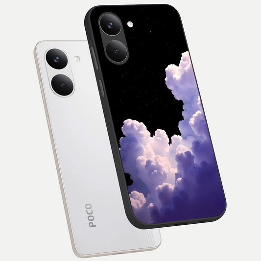 Starlit Night Whispers phone case For Poco X8 Pro showing premium glass back cover with detailed artwork