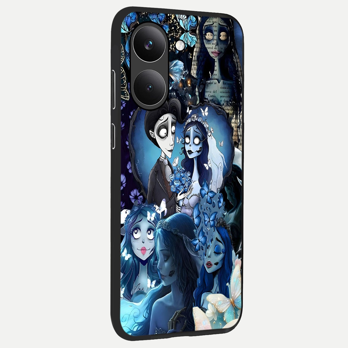 Butterfly Ghost Soul back cover For Poco X8 Pro slim fit glass case with vibrant aesthetic design