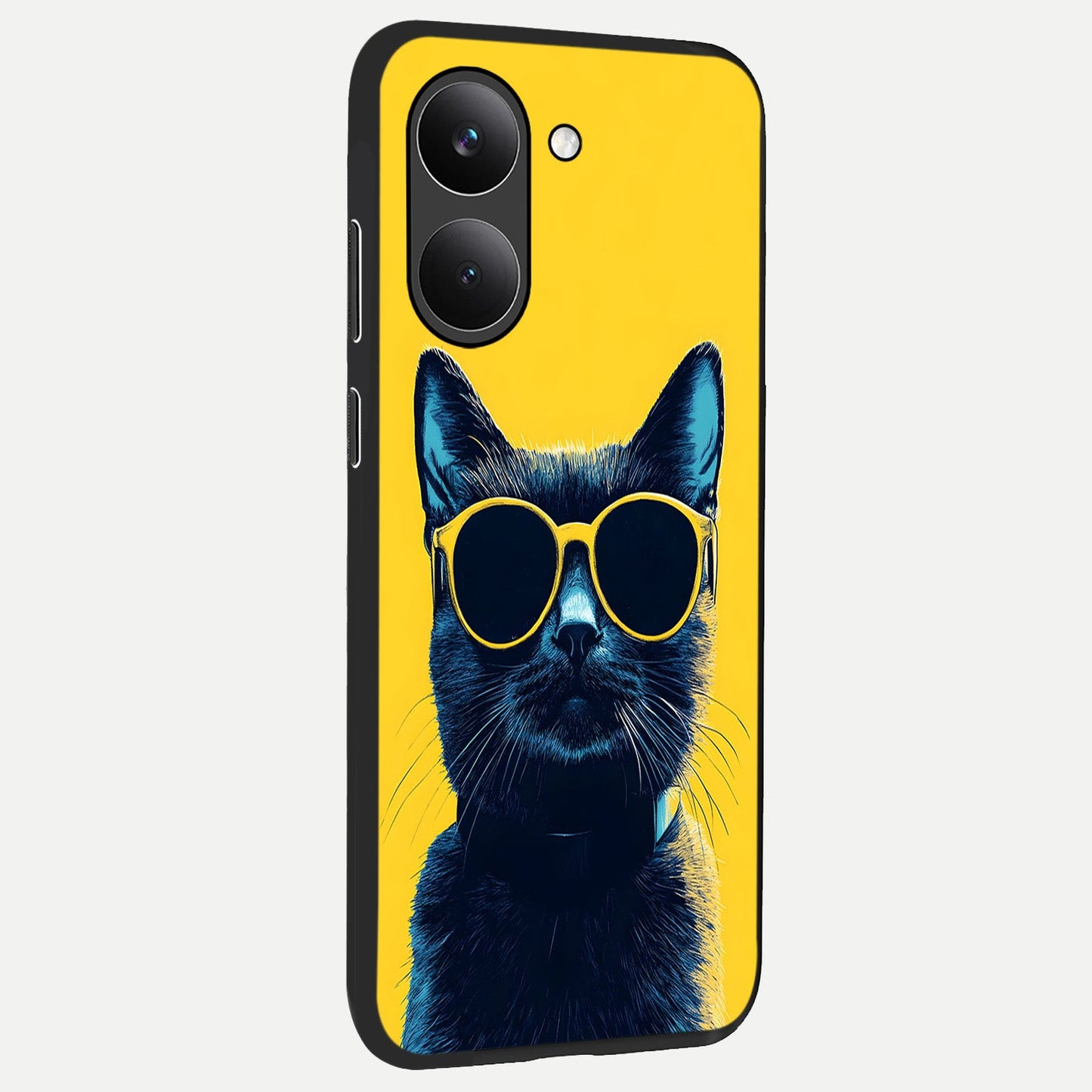 Cool Cat Vibes back cover For Poco X8 Pro slim fit glass case with vibrant aesthetic design