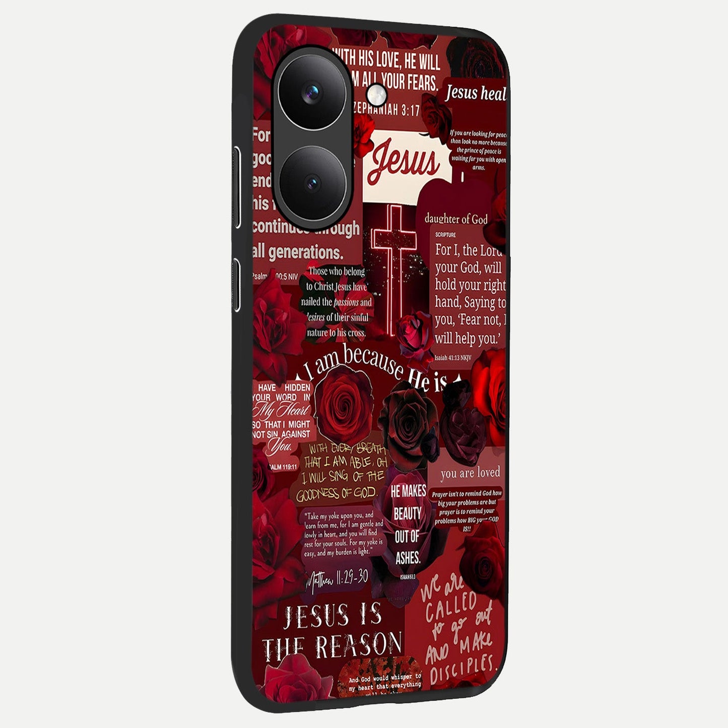 Jesus Love Heals back cover For Poco X8 Pro slim fit glass case with vibrant aesthetic design