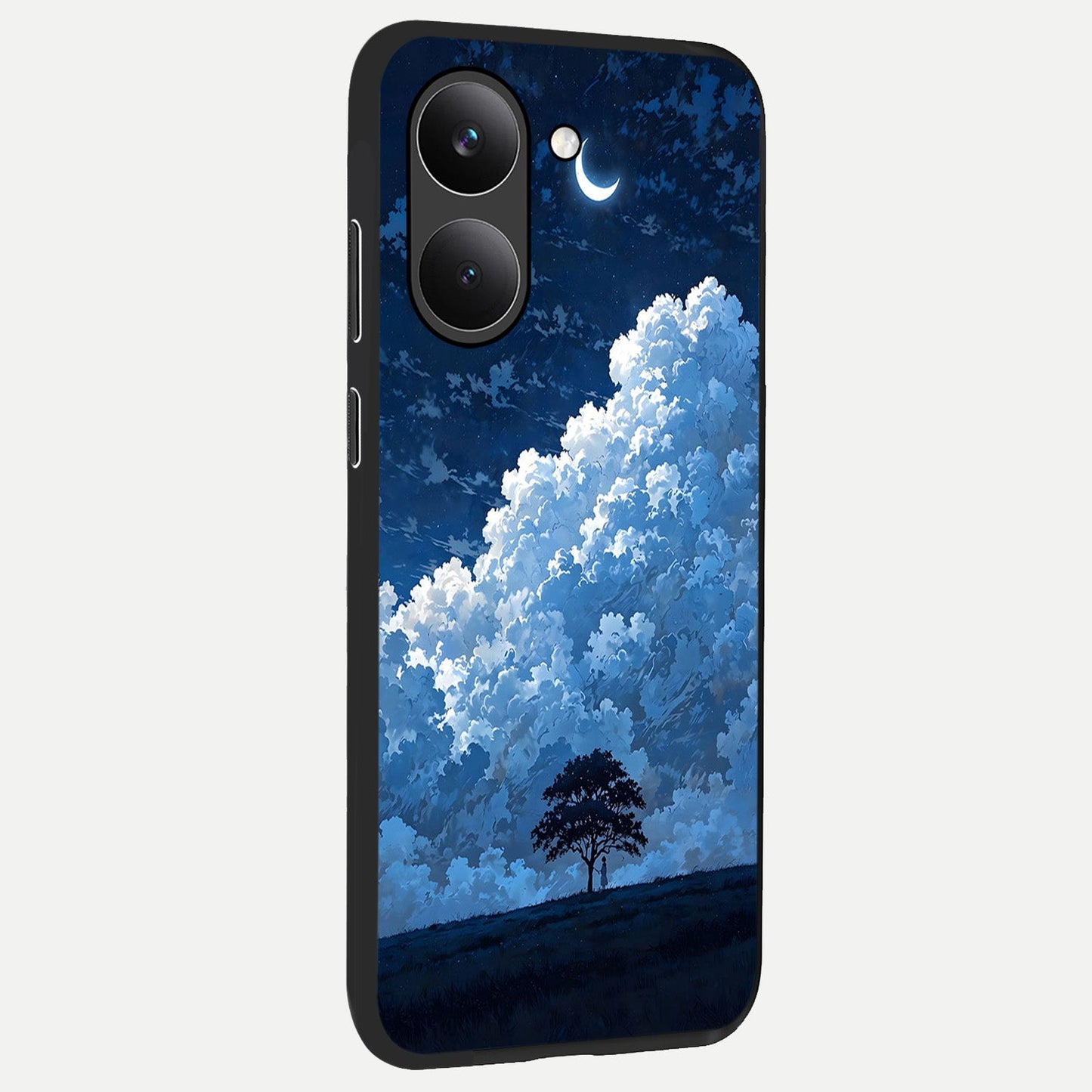 Midnight Sky Serenity back cover For Poco X8 Pro slim fit glass case with vibrant aesthetic design