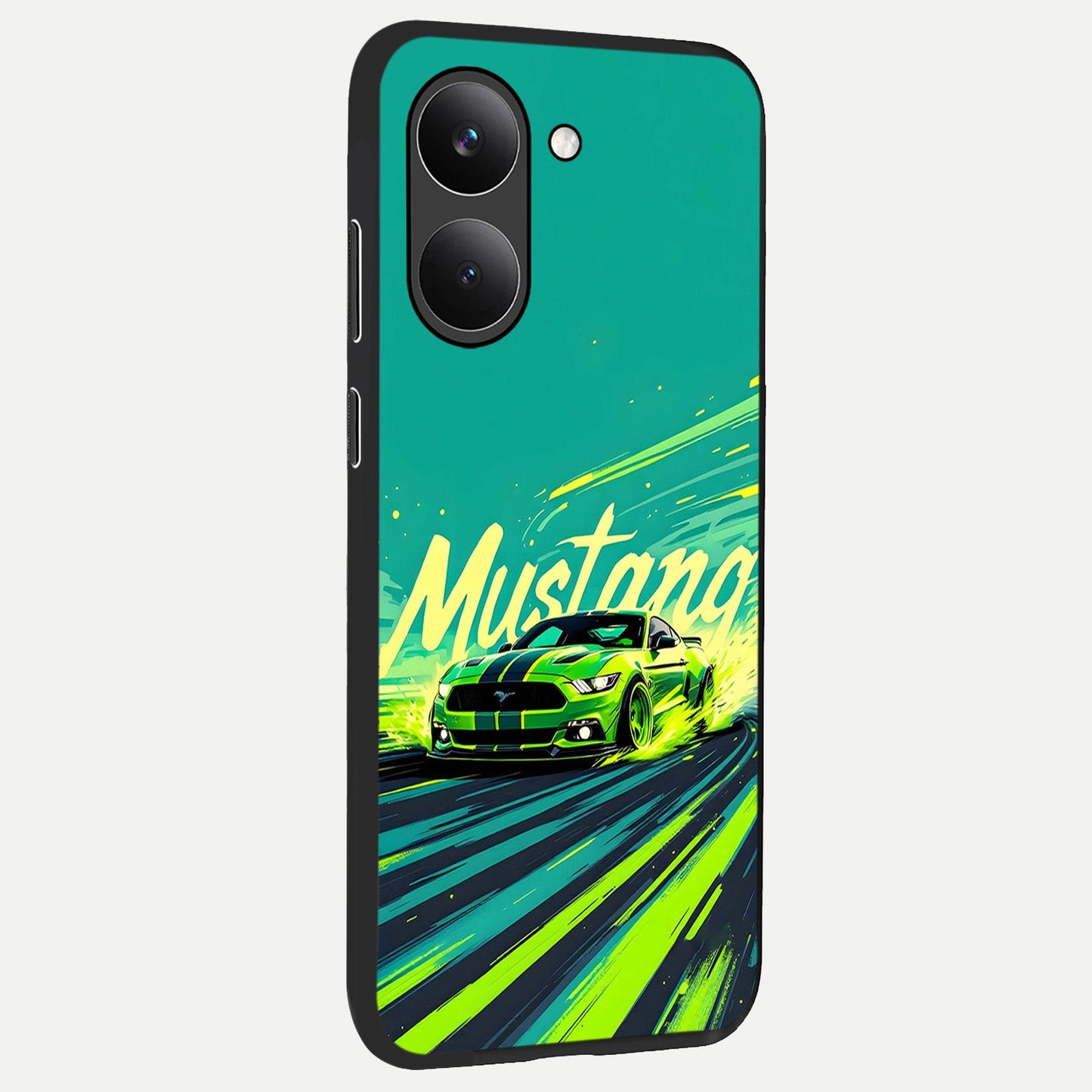 Mustang Bang back cover For Poco X8 Pro slim fit glass case with vibrant aesthetic design