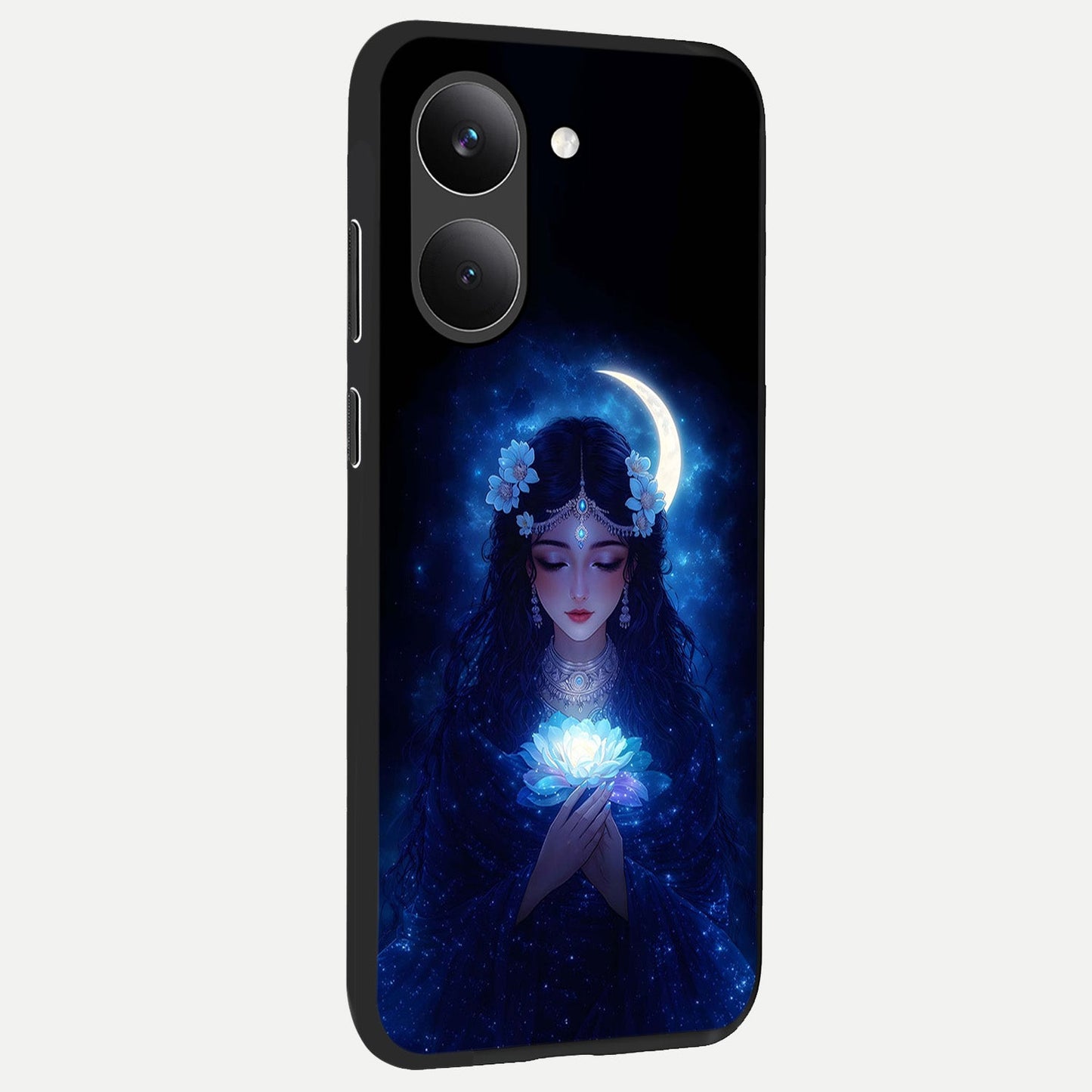 Mystic Moon Queen back cover For Poco X8 Pro slim fit glass case with vibrant aesthetic design