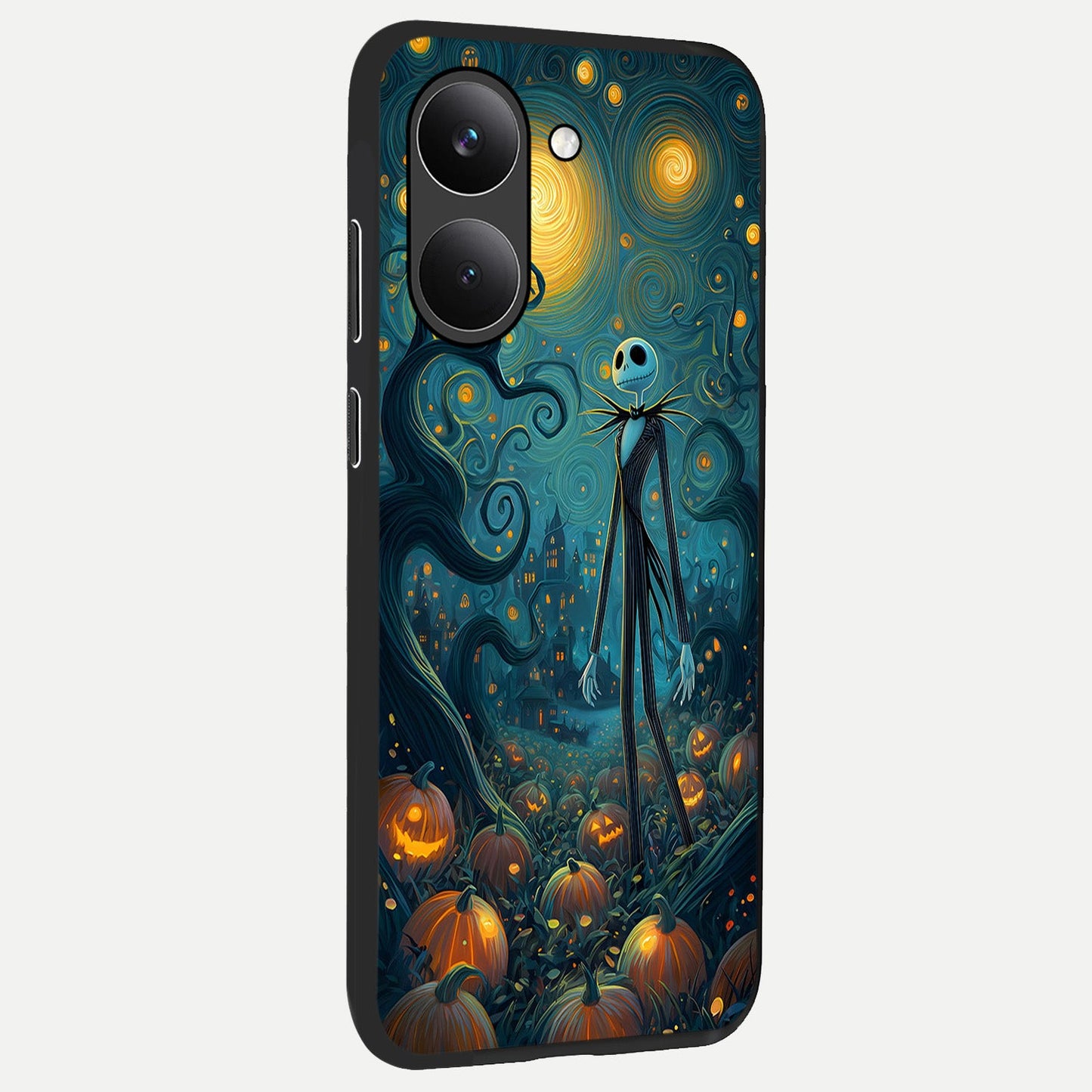Pumpkin Moonlight Tale back cover For Poco X8 Pro slim fit glass case with vibrant aesthetic design