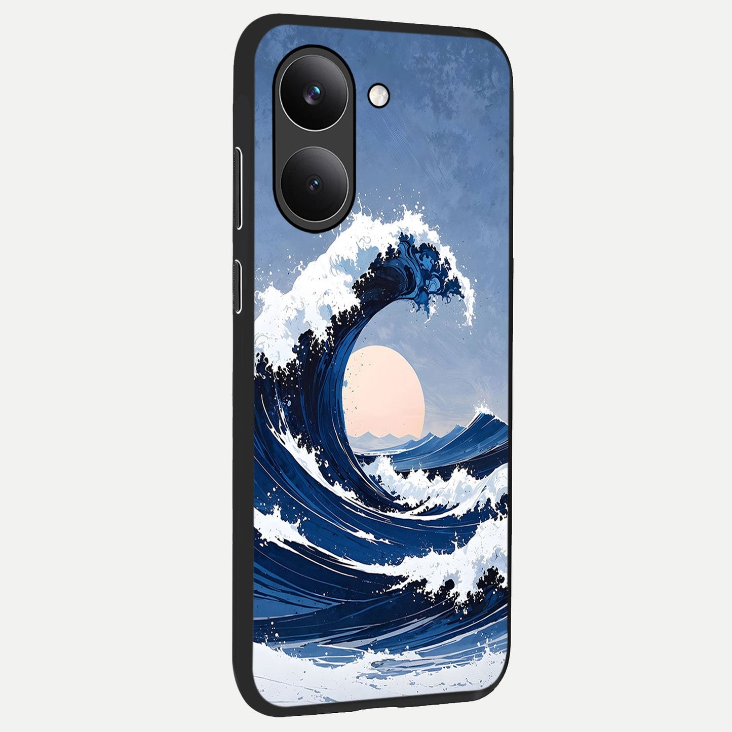 Rising Tide Power back cover For Poco X8 Pro slim fit glass case with vibrant aesthetic design