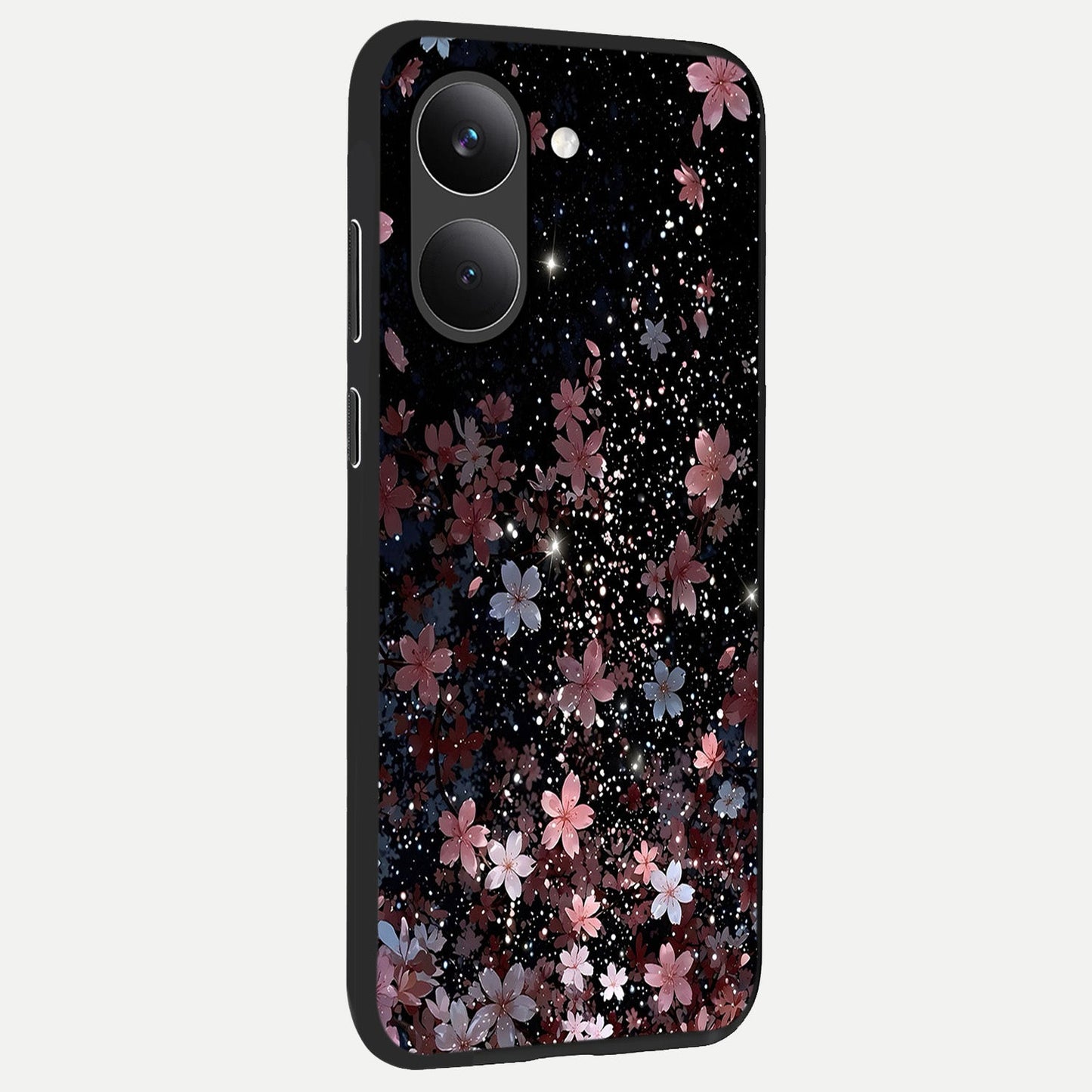 Starlit Flower Dreams back cover For Poco X8 Pro slim fit glass case with vibrant aesthetic design