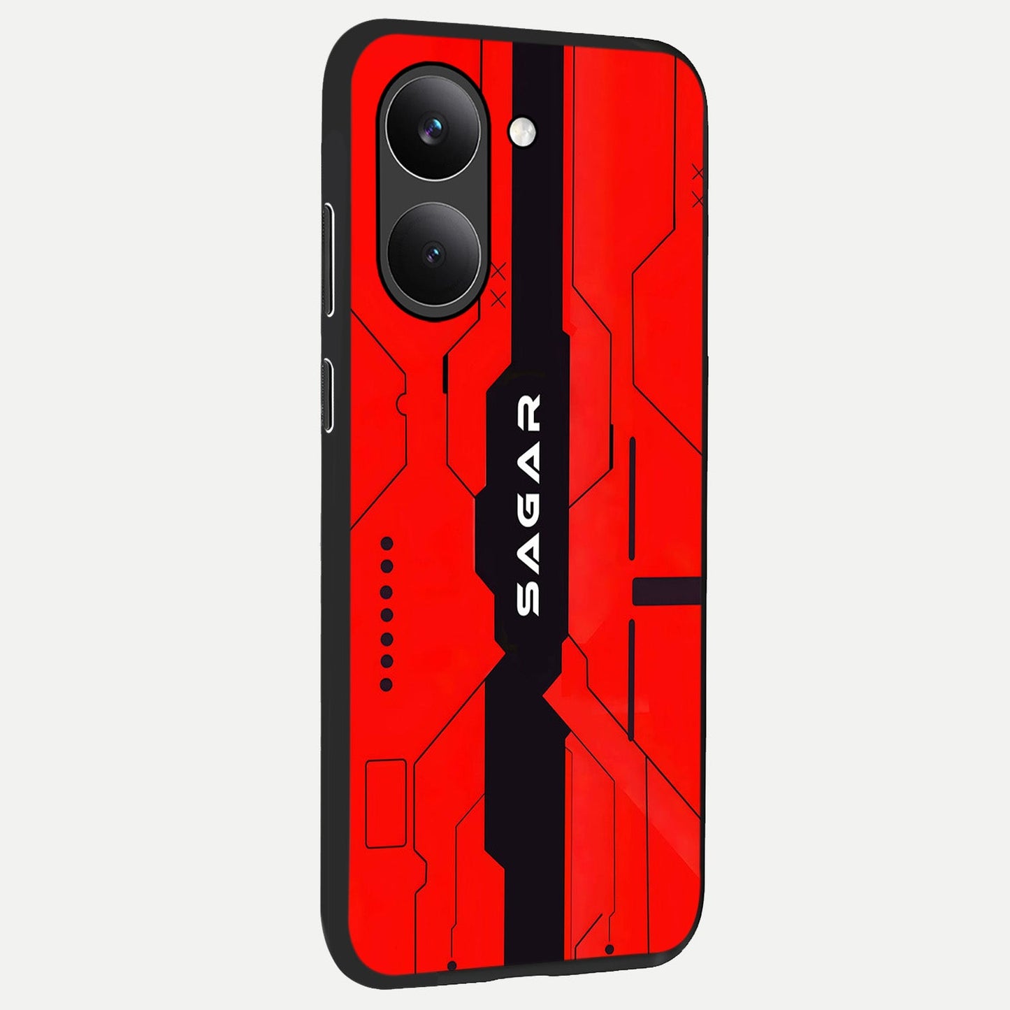 Voltage Rise CYBERPUNK Custom Name back cover For Poco X8 Pro slim fit personalized glass case with bold cyberpunk design