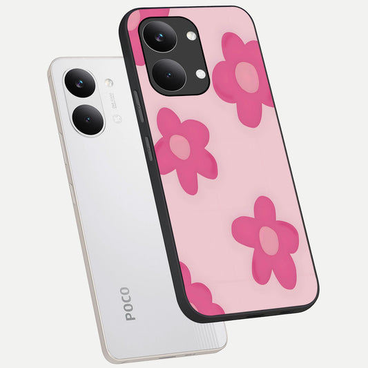 Candy Bloom Dreams phone case For Poco X8 Pro Max showing premium glass back cover with detailed artwork