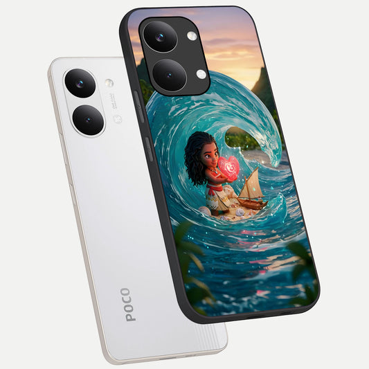 Heart of Ocean phone case For Poco X8 Pro Max showing premium glass back cover with detailed artwork