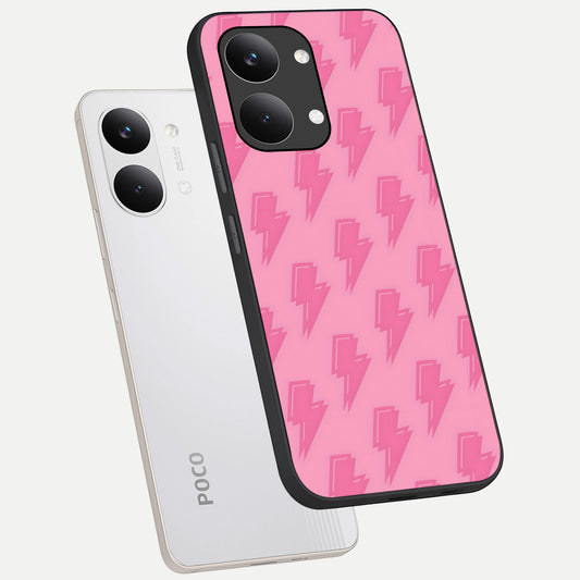 Pink Moo Magic phone case For Poco X8 Pro Max showing premium glass back cover with detailed artwork