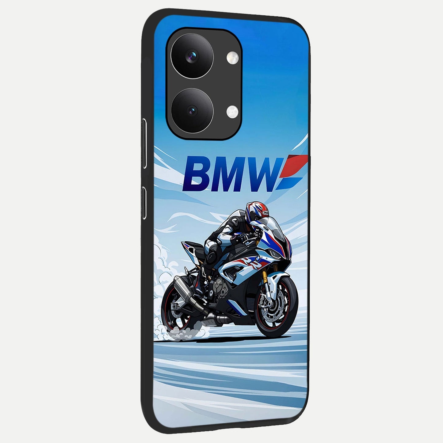 BMW Power Drift back cover For Poco X8 Pro Max slim fit glass case with vibrant aesthetic design