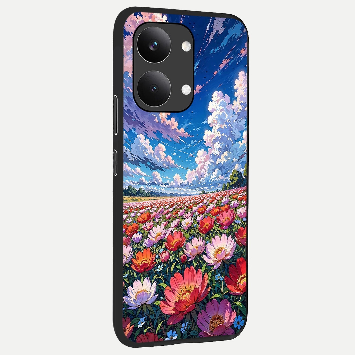 Blossom Sky Field back cover For Poco X8 Pro Max slim fit glass case with vibrant aesthetic design