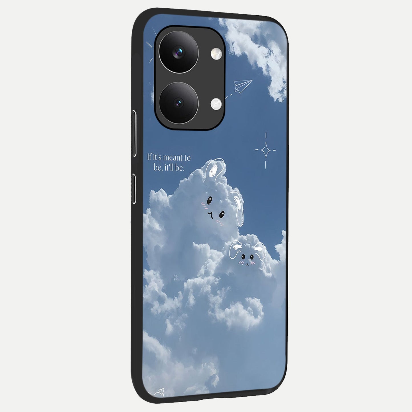 Cloud Bunny Dreams back cover For Poco X8 Pro Max slim fit glass case with vibrant aesthetic design