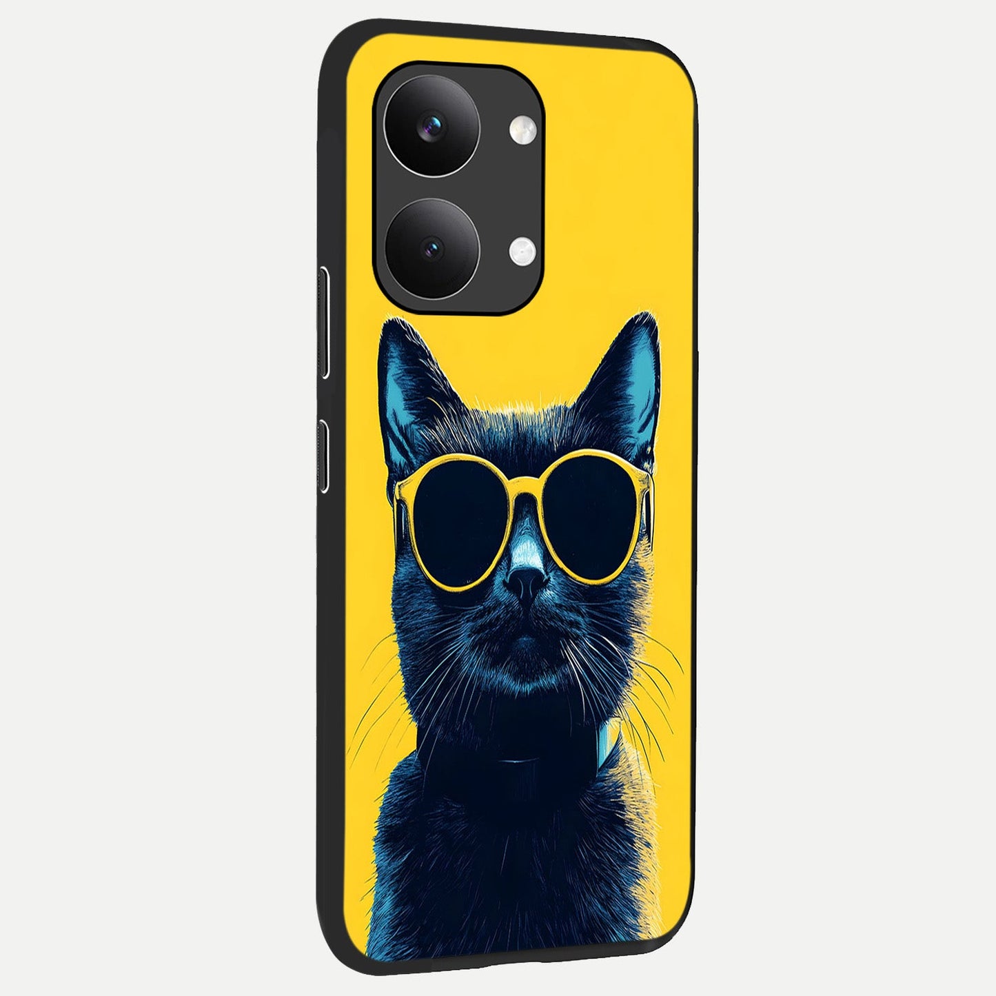 Cool Cat Vibes back cover For Poco X8 Pro Max slim fit glass case with vibrant aesthetic design