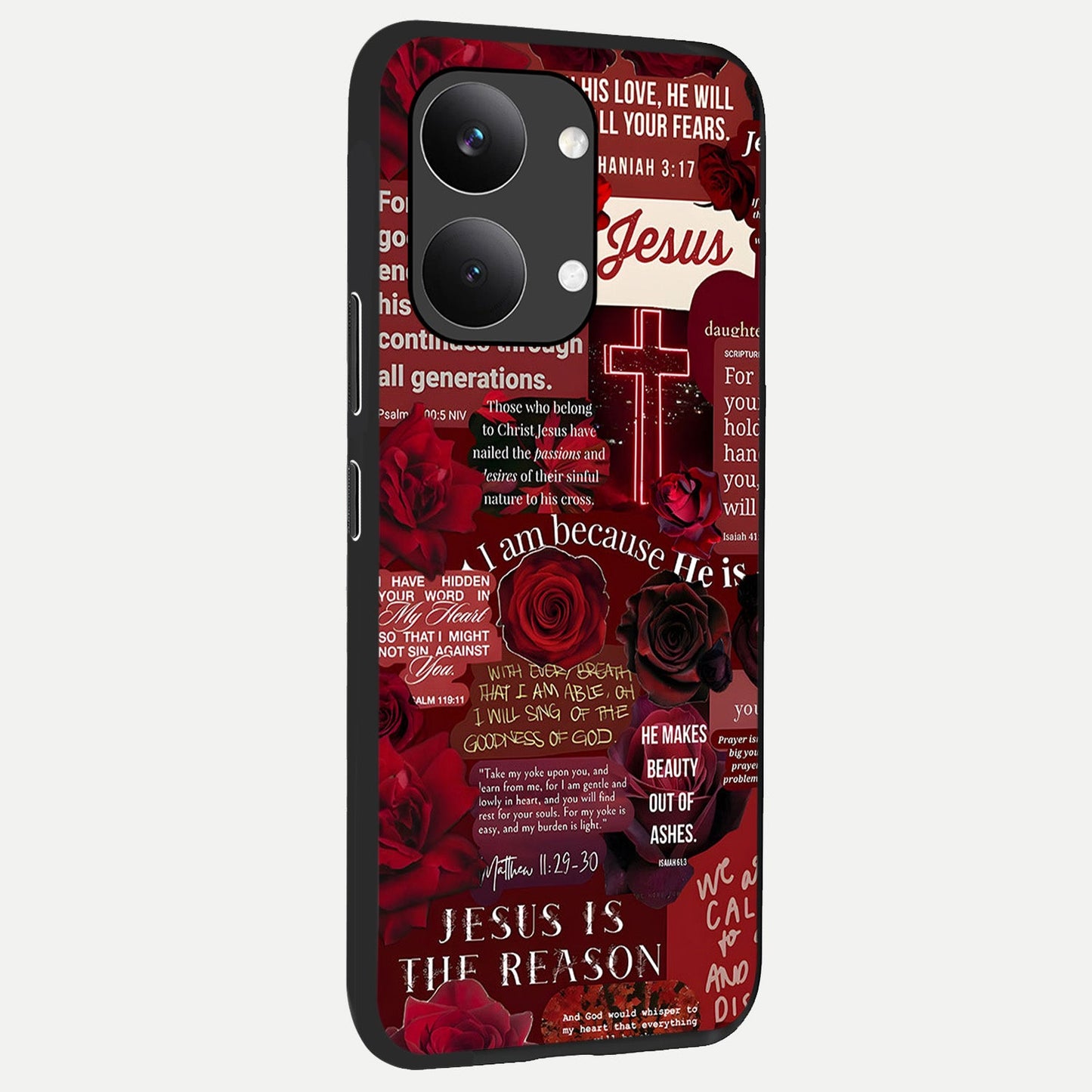 Jesus Love Heals back cover For Poco X8 Pro Max slim fit glass case with vibrant aesthetic design