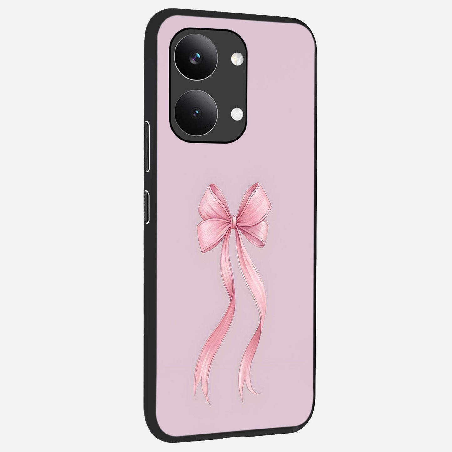 Soft Blush Bow back cover For Poco X8 Pro Max slim fit glass case with vibrant aesthetic design