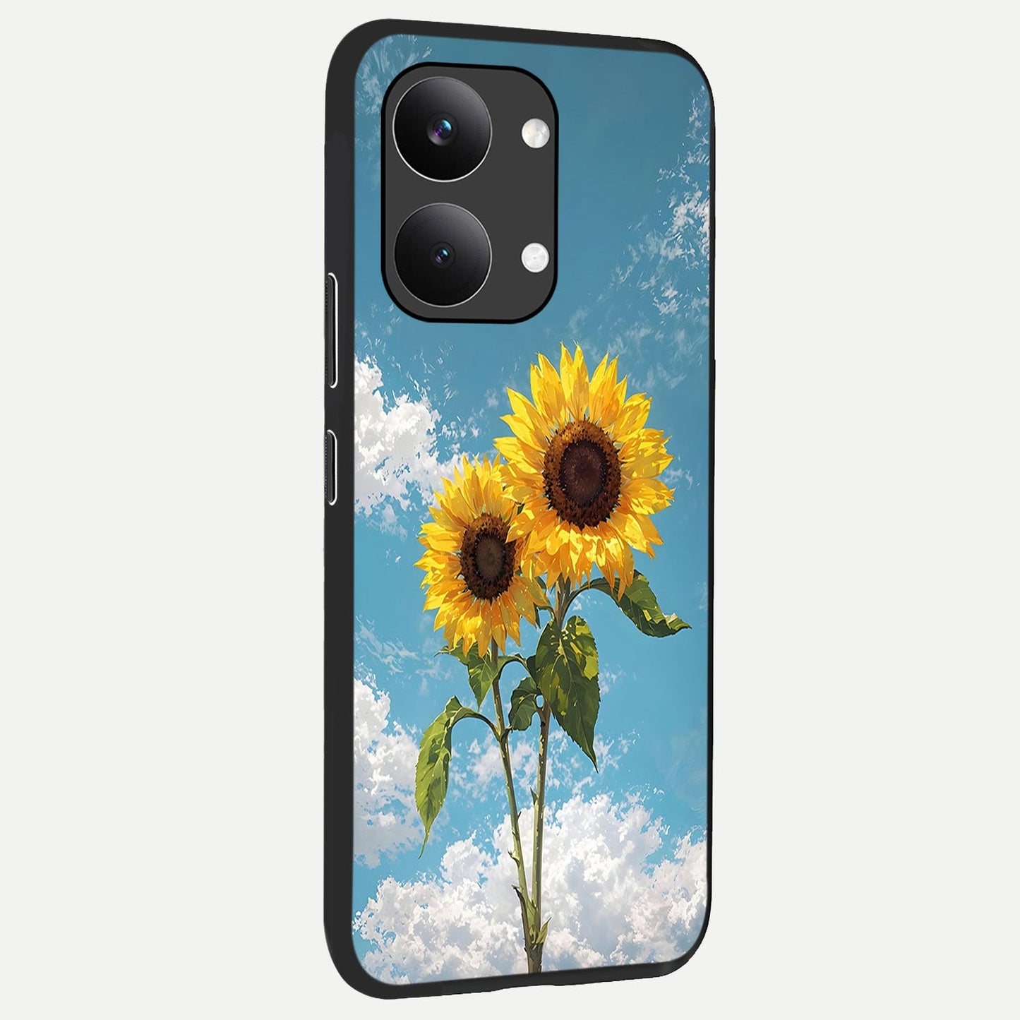 Sunlit Daisy Glow back cover For Poco X8 Pro Max slim fit glass case with vibrant aesthetic design