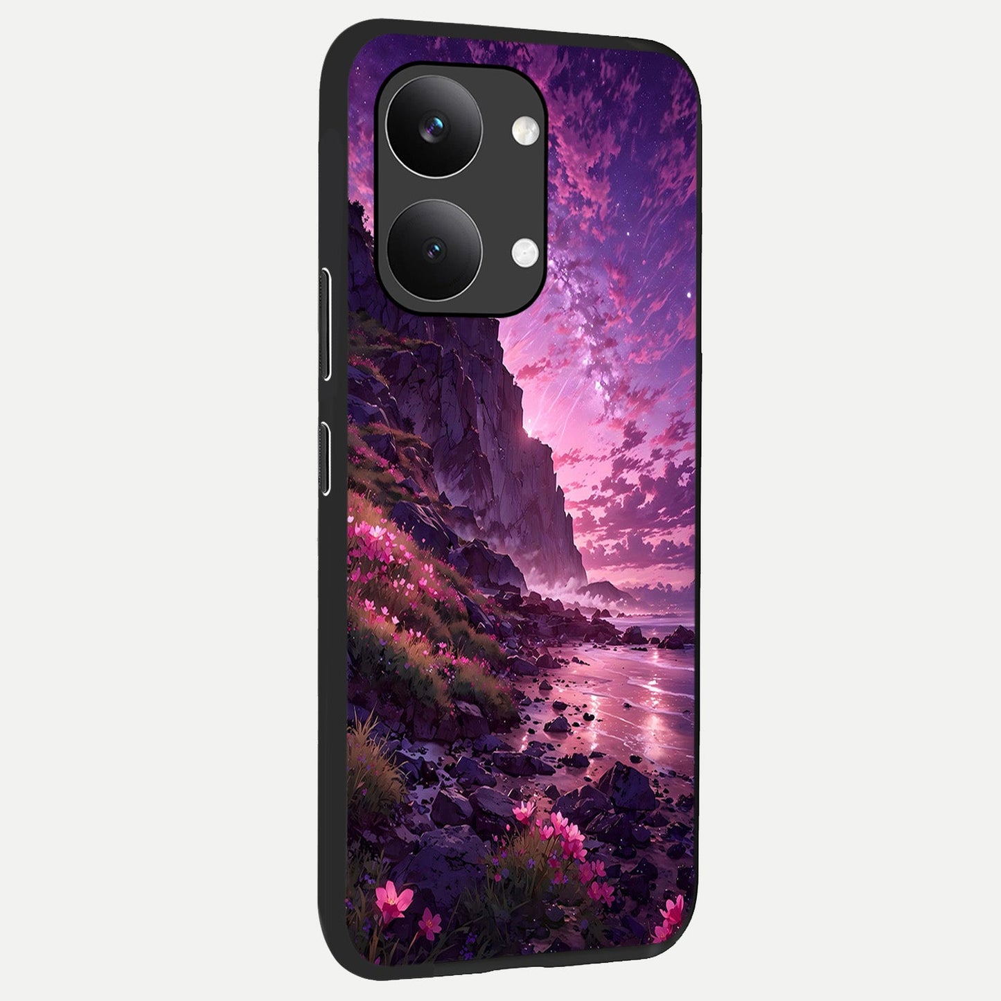 Twilight Blossom Coast back cover For Poco X8 Pro Max slim fit glass case with vibrant aesthetic design