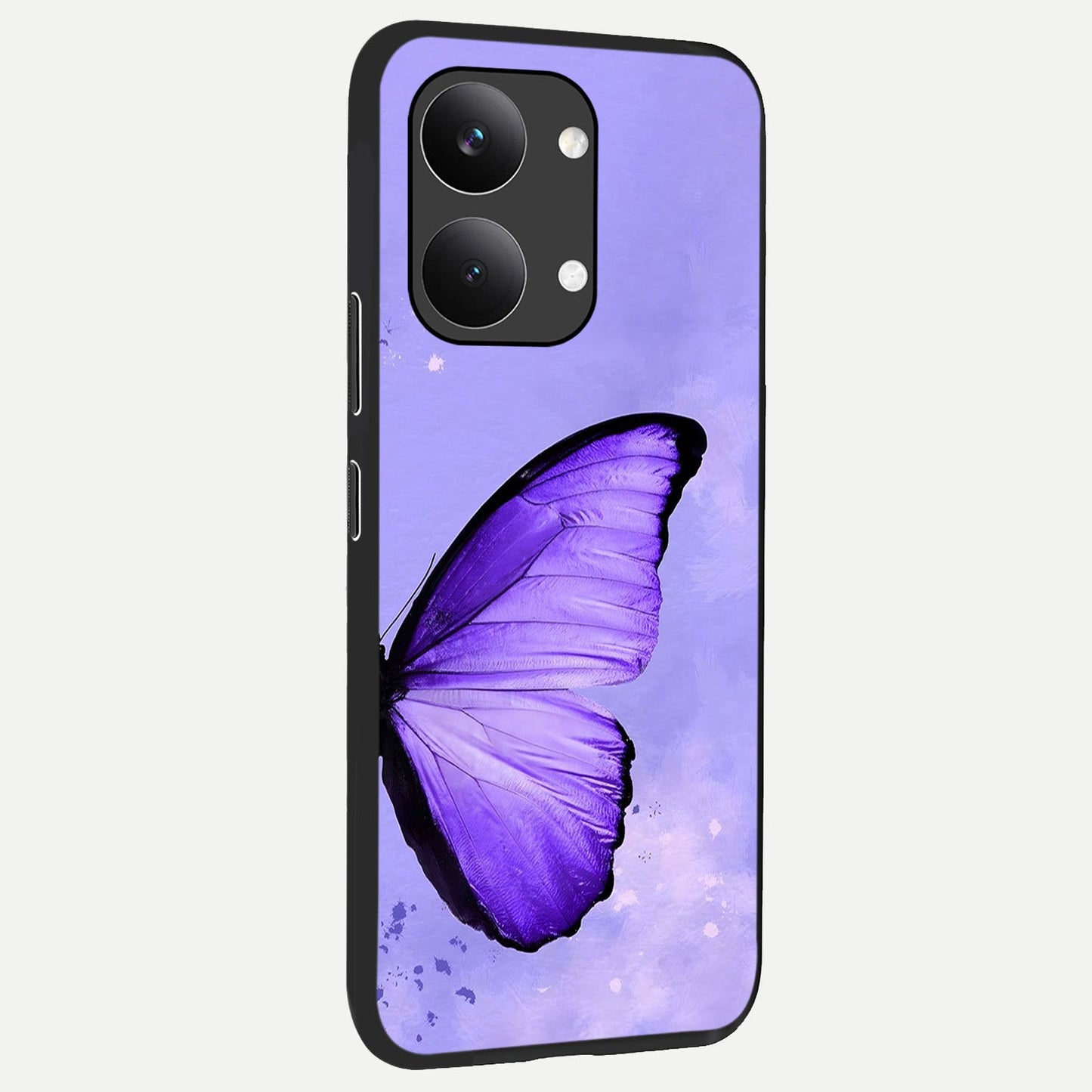 Violet Dream Wing back cover For Poco X8 Pro Max slim fit glass case with vibrant aesthetic design