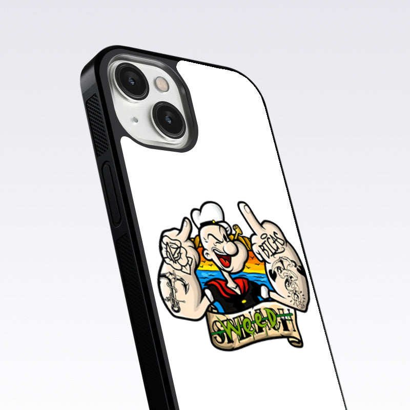 Popeye Weed Glass Case For OnePlus 9