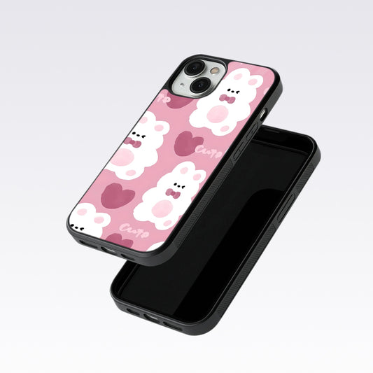 Rabbit With Heart Glass Case For OnePlus 12R