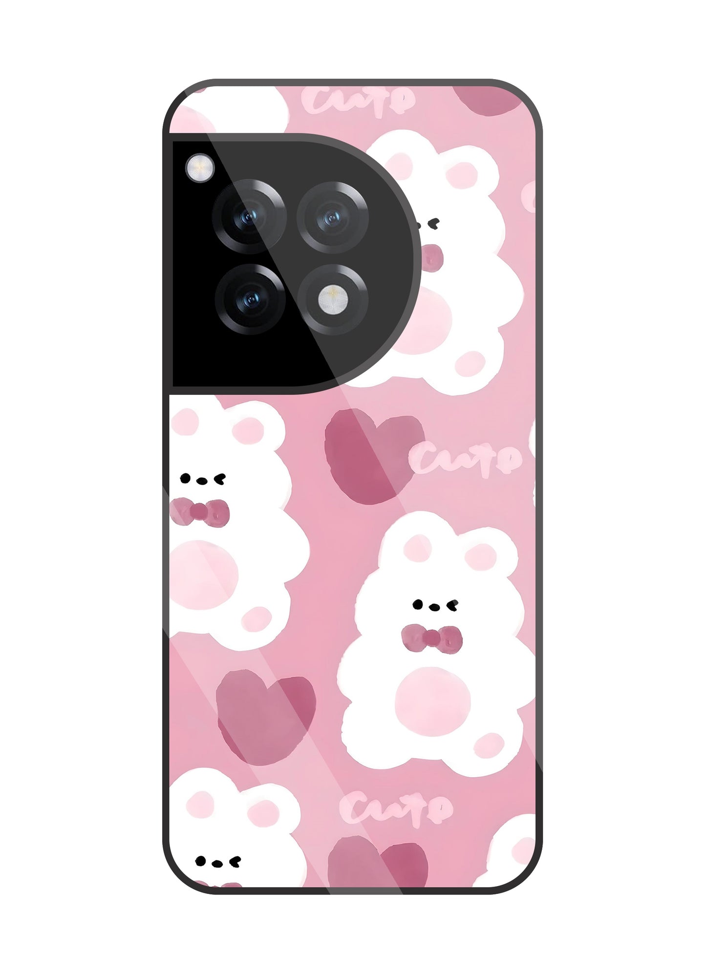 Rabbit With Heart Glass Case For OnePlus 12R