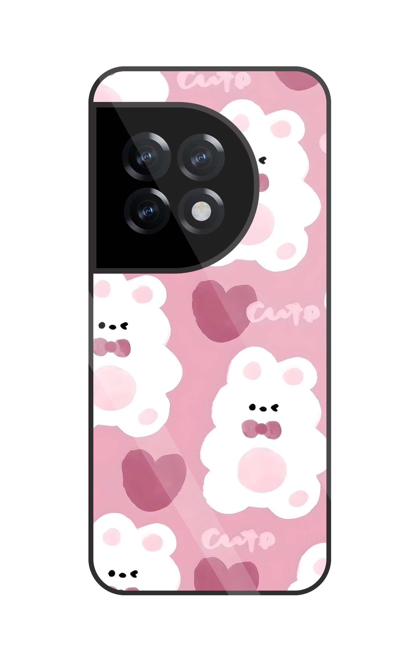 Rabbit With Heart Glass Case For OnePlus 11R
