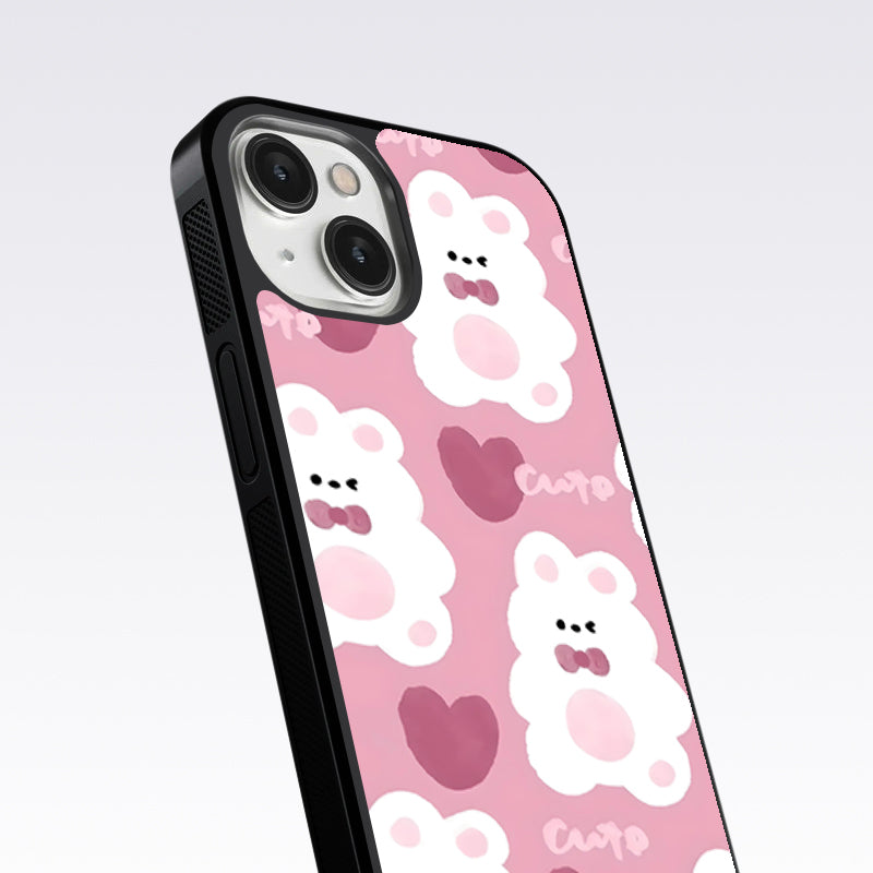 Rabbit With Heart Glass Case For Nothing Phone 2A