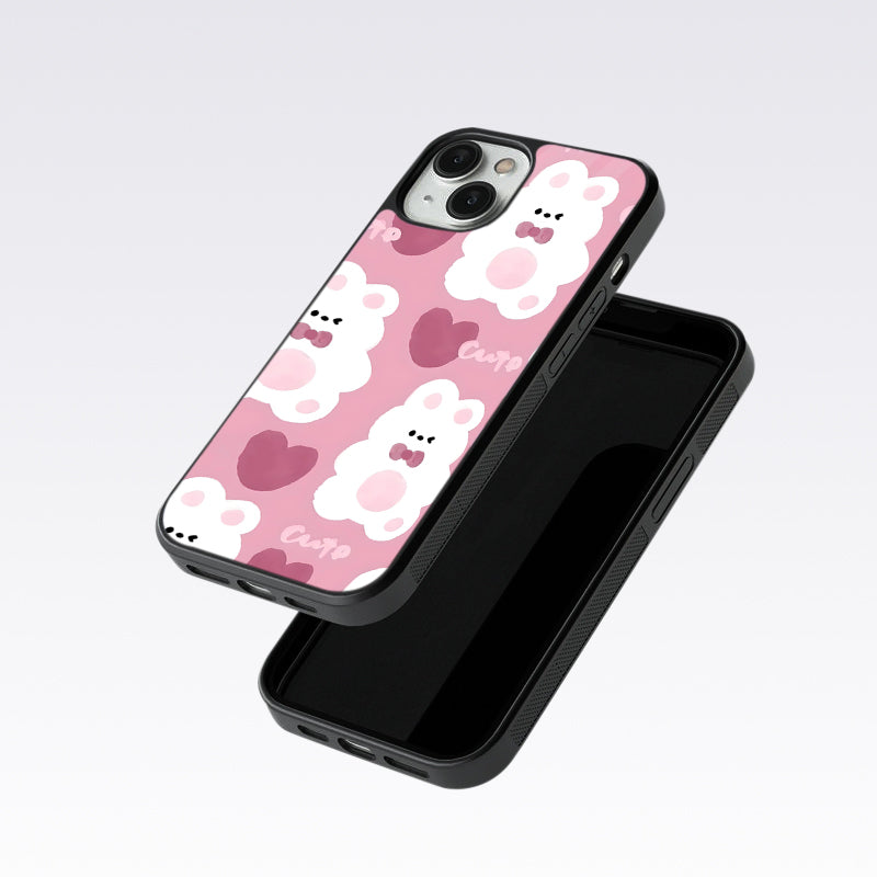 Rabbit With Heart Glass Case For Nothing Phone 2A