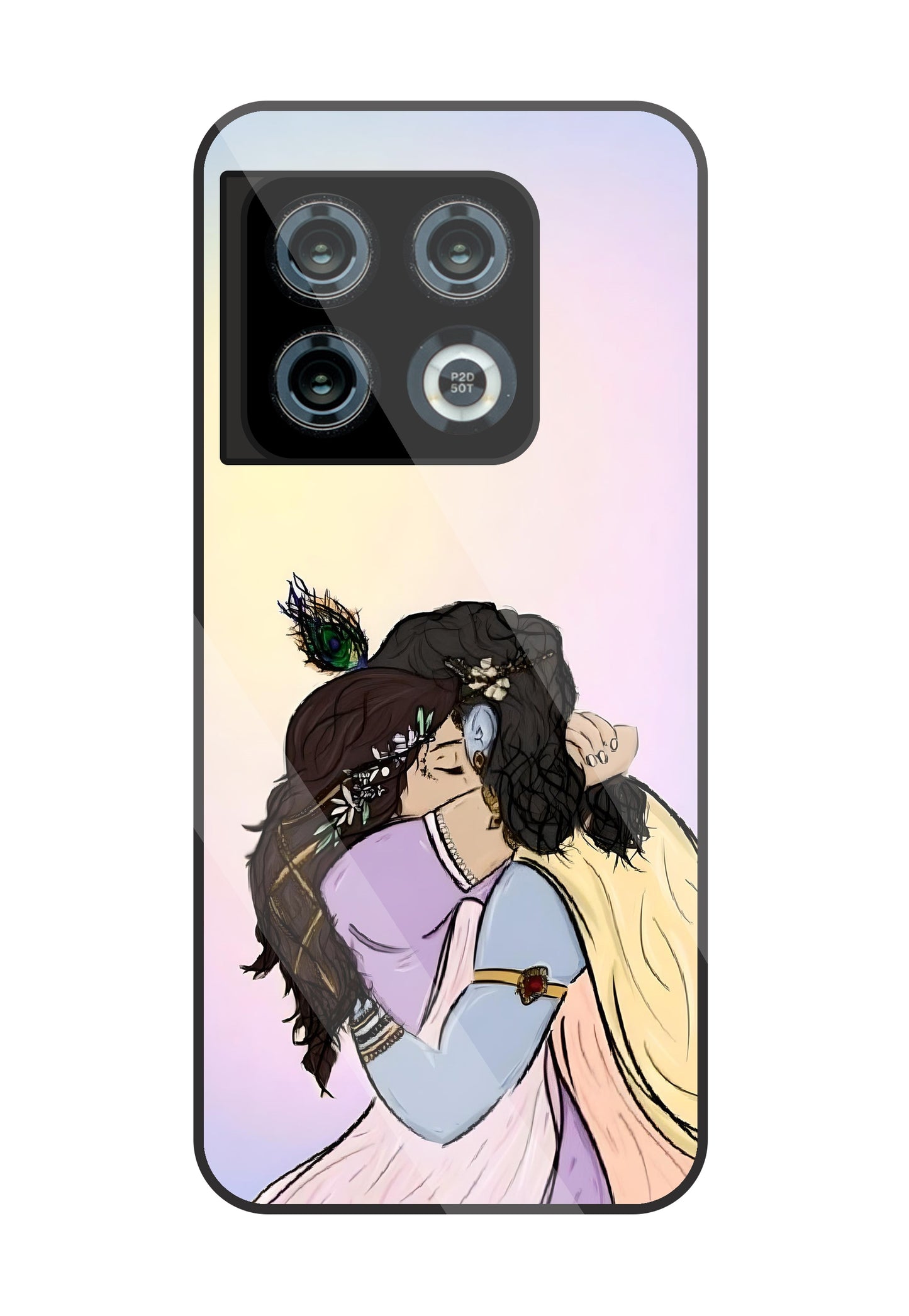 Radhe Krishna Hugs Glass Case For OnePlus 10 Pro