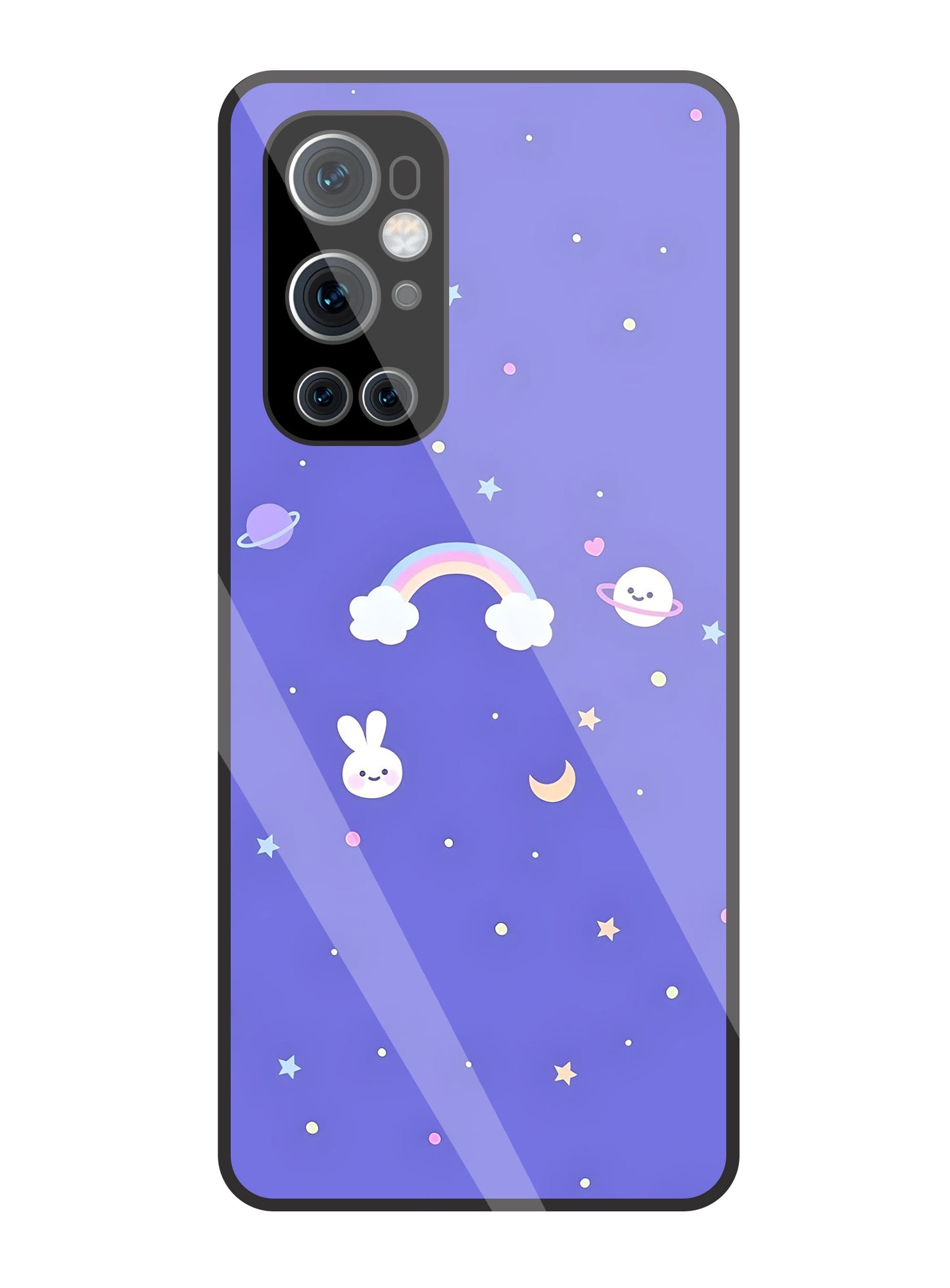 Rainbow With Stars Glass Case For OnePlus 9 Pro