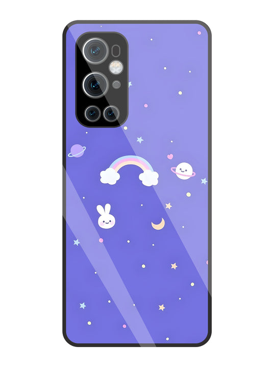 Rainbow With Stars Glass Case For OnePlus 9 Pro