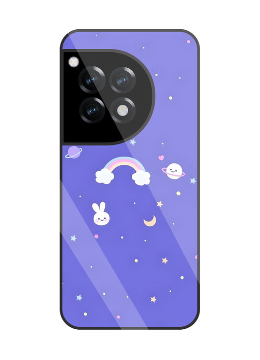 Rainbow With Stars Glass Case For OnePlus 12R