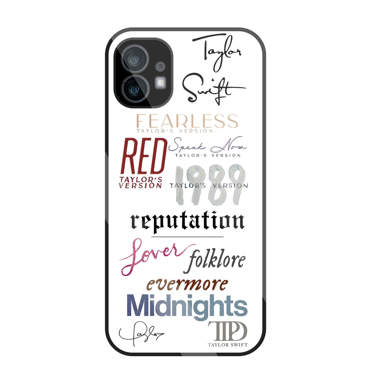 Red Taylor's Version Glass Case For Nothing Phone 1