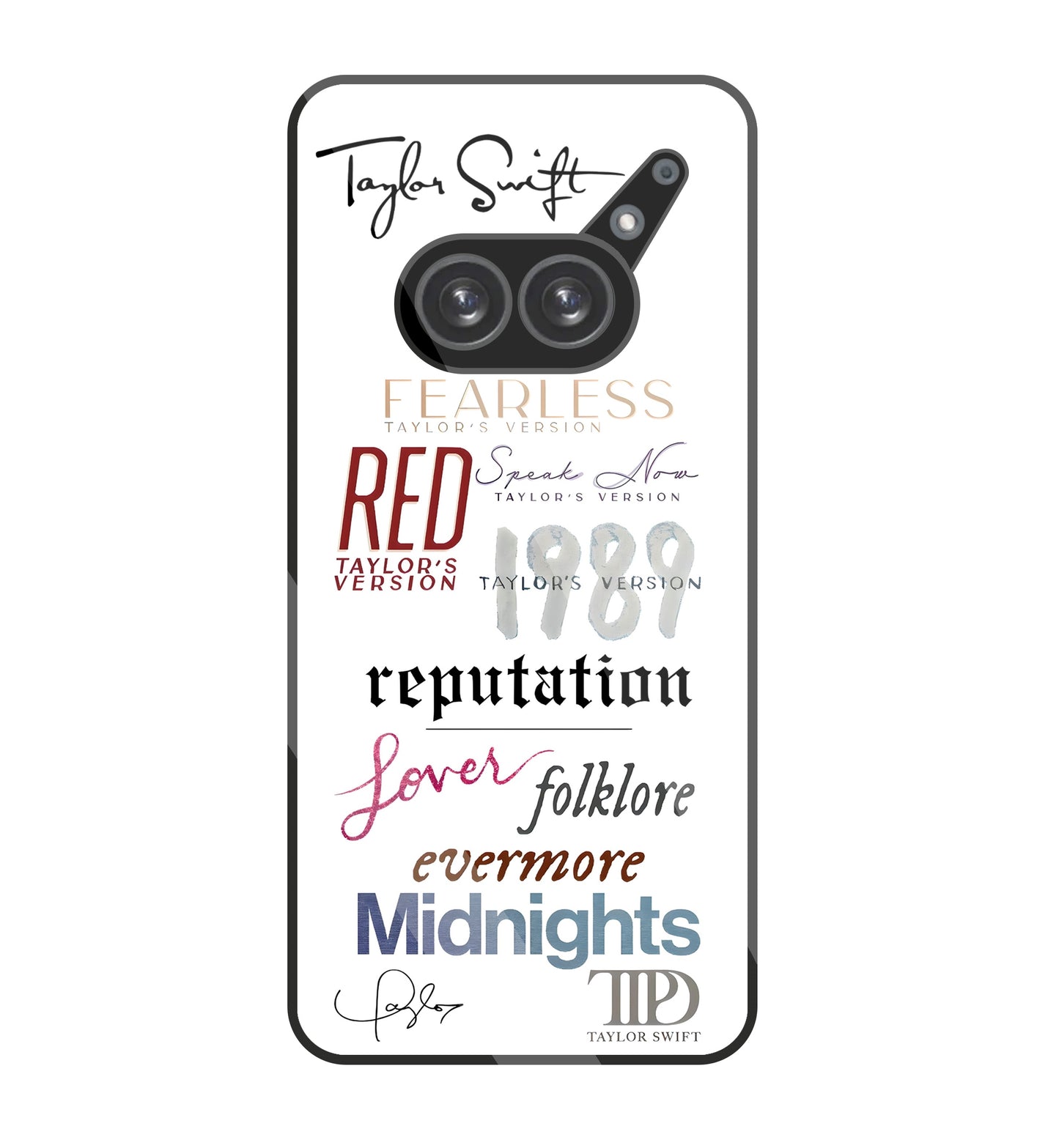 Red Taylor's Version Glass Case For Nothing Phone 2A