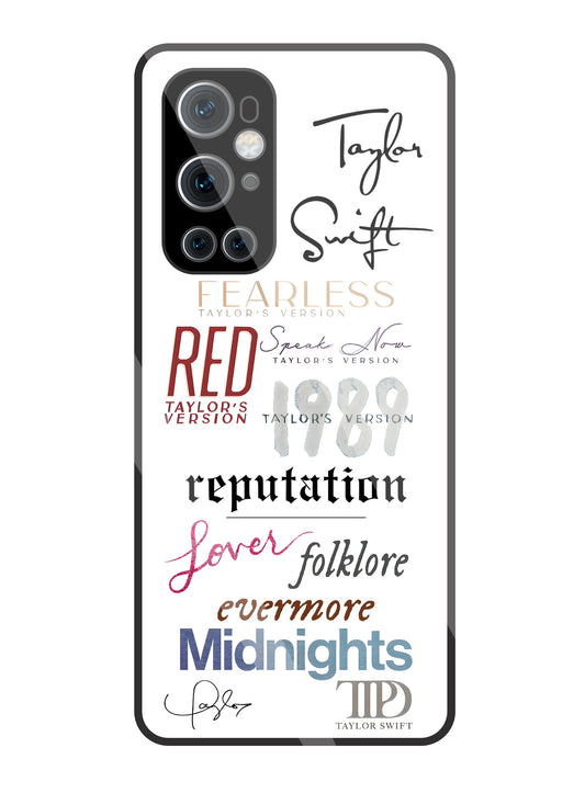 Red Taylor's Version Glass Case For OnePlus 9 Pro