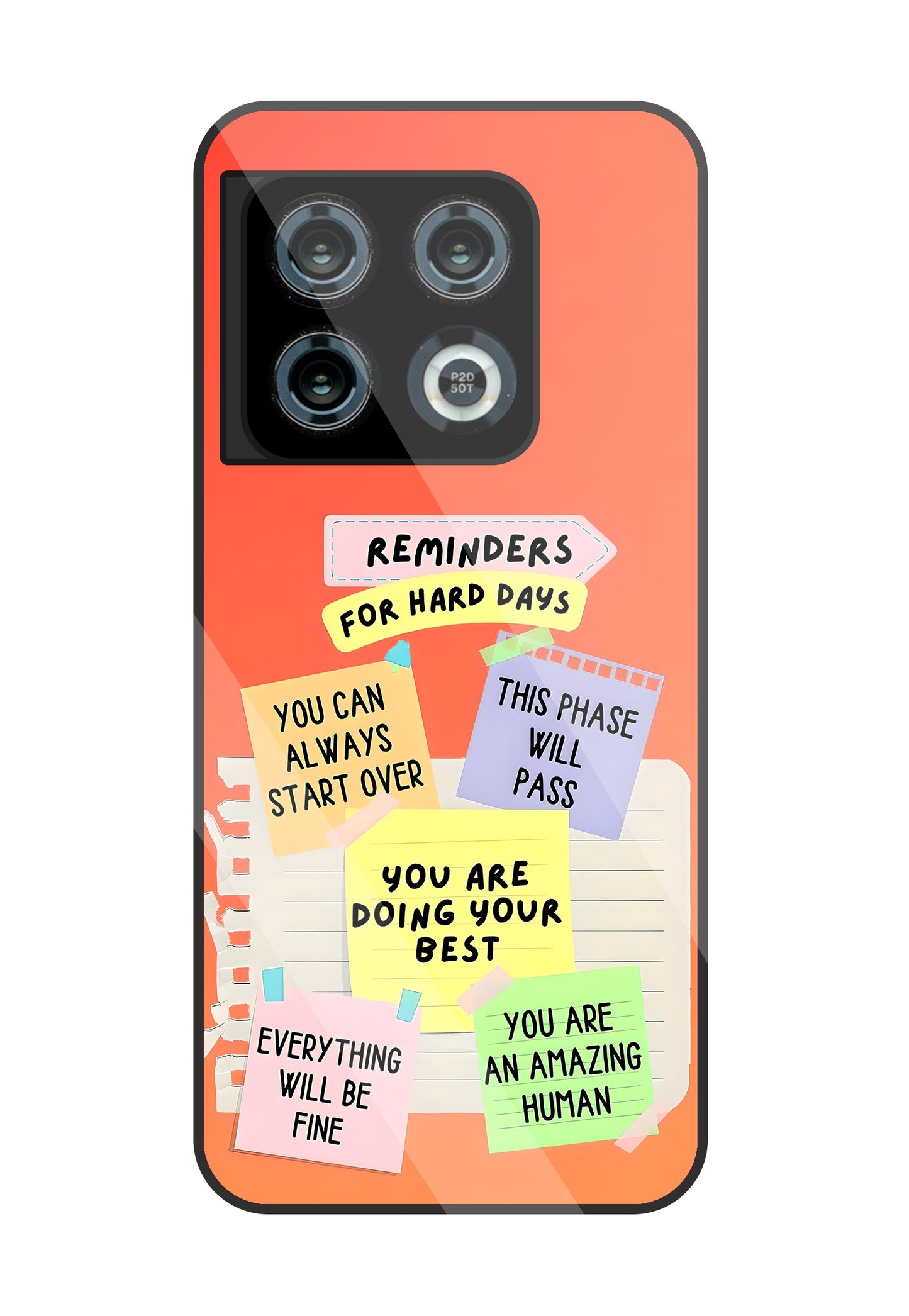 Reminders for Hard Days Glass Case For OnePlus 10 Pro